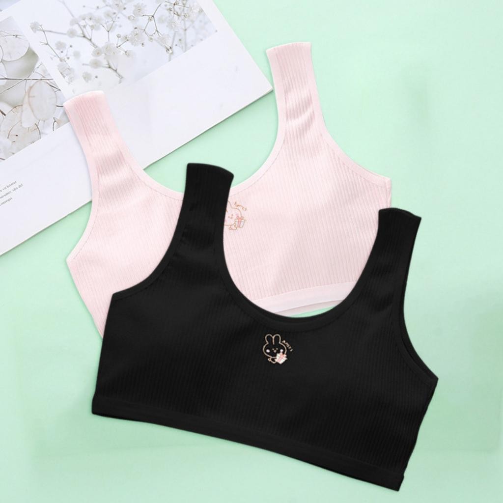 [Deal Shock] Combo 4 Áo Lót Nữ Sinh Cotton Sọc Dáng Croptop - Set 4 Áo Lá Học Sinh 2 Lớp Dày Dặn ZANABRA A8574
