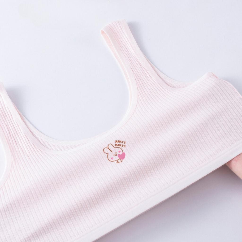 [Deal Shock] Combo 4 Áo Lót Nữ Sinh Cotton Sọc Dáng Croptop - Set 4 Áo Lá Học Sinh 2 Lớp Dày Dặn ZANABRA A8574