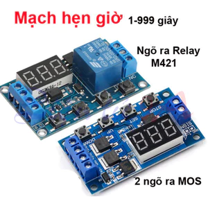 Mạch hẹn giờ 0 - 999 phút dùng Relay M421 , 5V - 30V đóng ngắt thiết bị