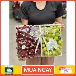 Khay trái cây quà tặng nho cherry cực sang