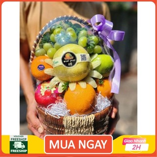 ( HỎA TỐC ) ( 20/10 Giỏ trái cây biếu tặng -thăm bệnh -phúng điếu - thắp hương -  tặng kèm túi và in bảng theo nhu cầu