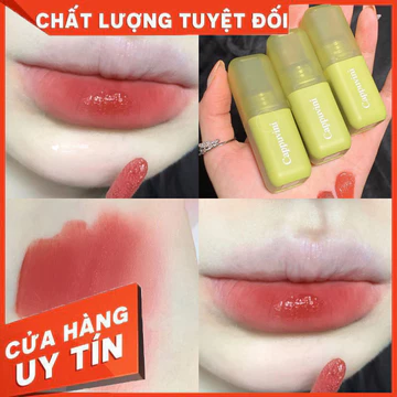 (Son Mới Về)Son kem lì Cappuvini lâu trôi chống hút nước,tone đỏ nâu đất mềm mại và mượt mà như nhung,son môi xịn nội đị