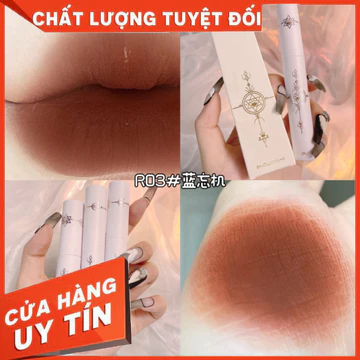 Son Kem Lâu Trôi Son BENTAYGA đỏ nâu đất,đỏ cam son rẻ giá học sinh,son kem lì xịn nội địa