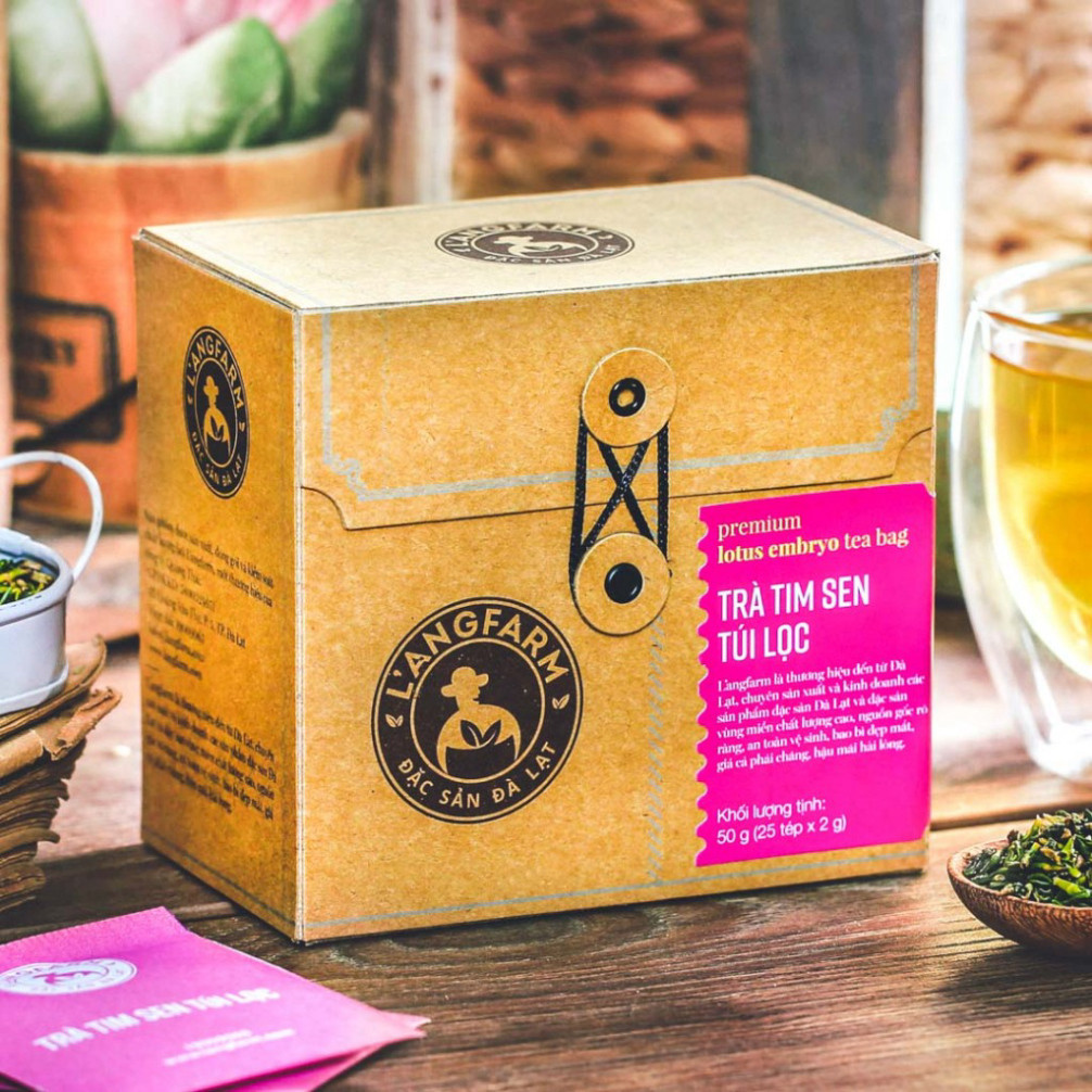 Túi Tiêu Chuẩn - Trà tim sen túi lọc Langfarm