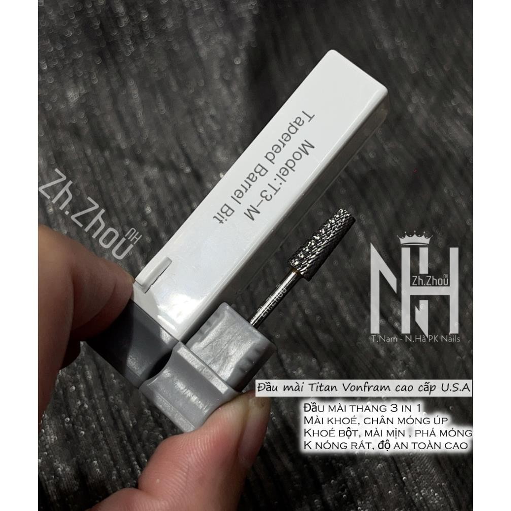 đầu mài mỹ 5 in 1 mài móng tay nail, đầu mài gel, mài phá bột, đầu mài cao cấp