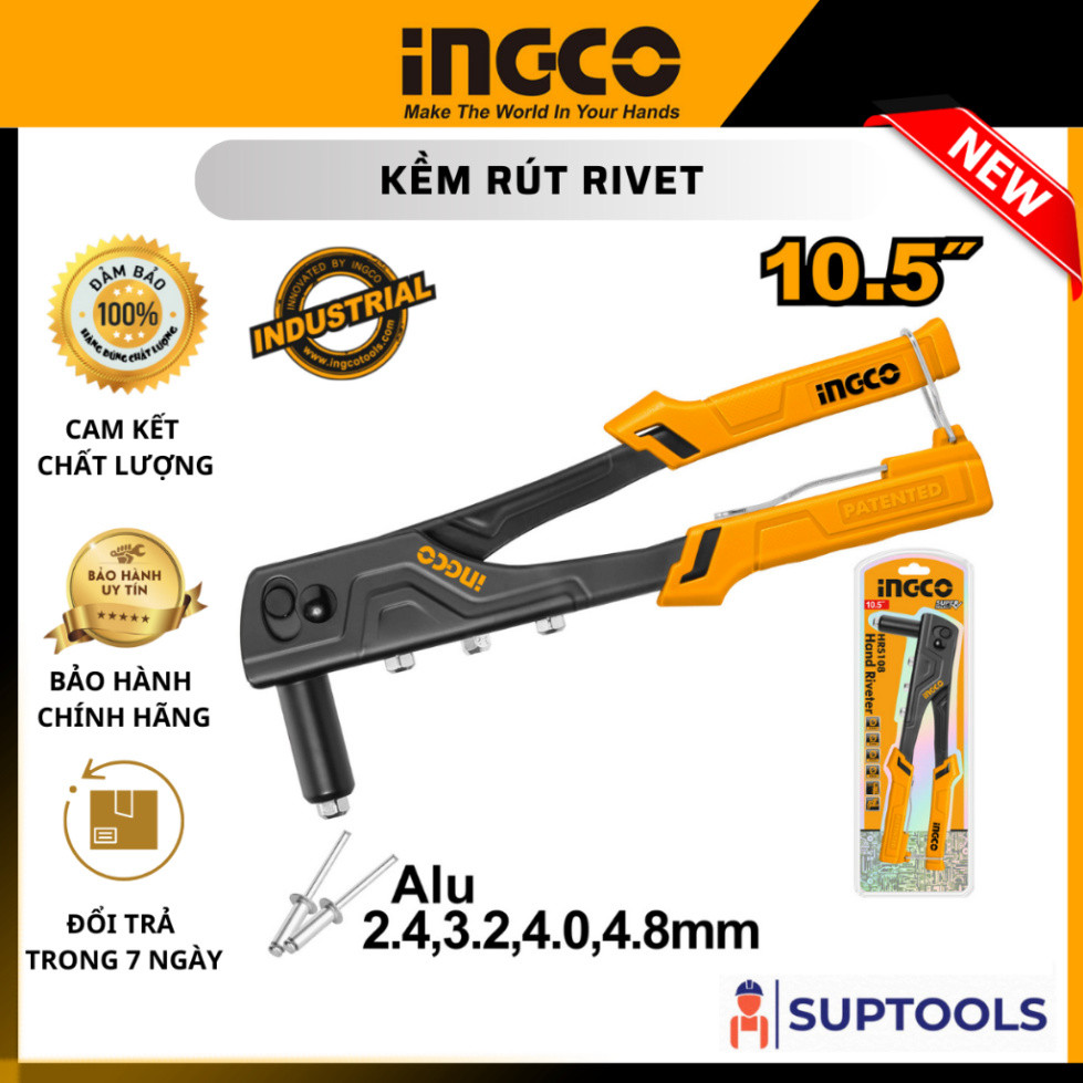 Kềm rút rivet 10.5 inch INGCO HRS108 Kềm bấm đinh rive chuyên dụng (Đồ ...