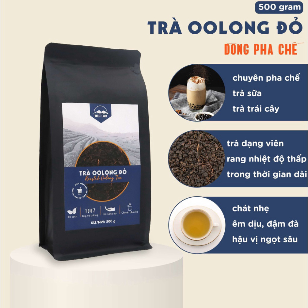 Đặc Sản Đà Lạt Trà Oolong Đỏ DalatFarm - Túi 500g (Dòng chuyên pha chế ...