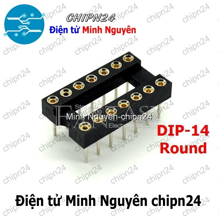 [3 CÁI] (F20) ĐẾ IC 14P Tròn (DIP14 Tròn) (Đế cắm IC 14 chân Tròn ...