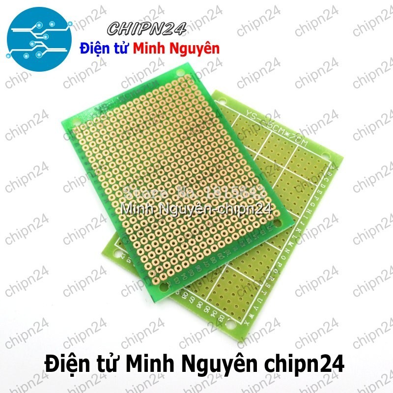 [1 tấm] Testboard 1 mặt Thủy tinh 5x7cm (Board đồng đục lỗ PCB ...