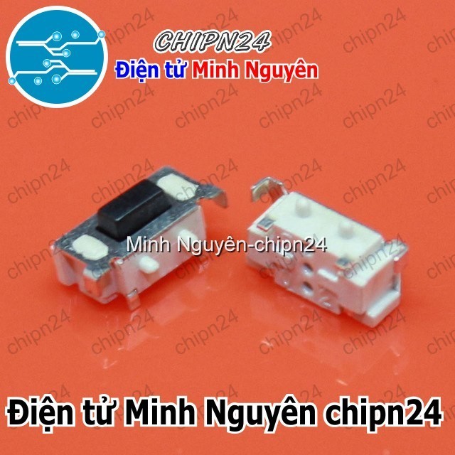 [10 cái] (K76) Nút nhấn 2 chân 3x6x3.5mm SMD Dán Cong | Shopee Việt Nam