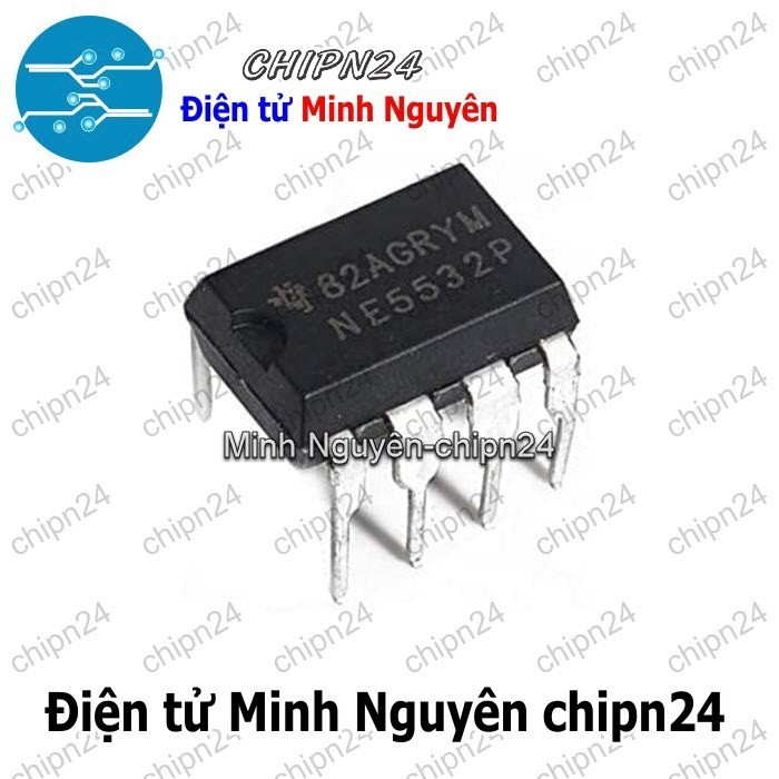 20 Circuits Intégrés NE5532 DIP-8 - Amplificateur Opérationnel Double Faible Bruit