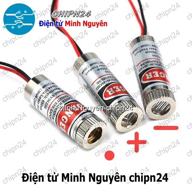 [1 cái] Đầu Phát Laser 3-5V 5mW (Sáng Đỏ Laze Hội Tụ/Dòng kẻ/Chữ thập ...