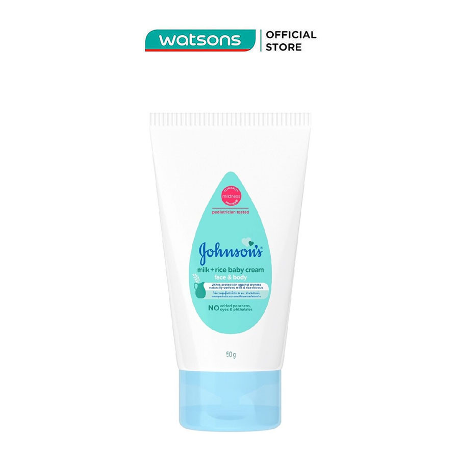 Kem Dưỡng Ẩm Johnson'S Milk + Rice Baby Cream Face & Body 50g | Shopee ...
