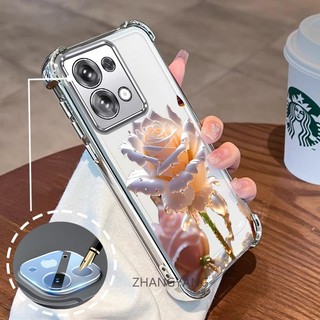 [Có Phim Ống Kính] Ốp Lưng Cho Redmi note 13 4G note 13 5G note 13 Pro 4G note 13 Pro 5G TPU Silicon Mạ Điện Chống Rơi Vỏ Điện Thoại Hoạt Hình Pha Lê Hoa Hồng Thiết Kế Vỏ Mềm Điện Thoại