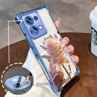[Có Phim Ống Kính] Ốp Lưng Cho Redmi note 13 4G note 13 5G note 13 Pro 4G note 13 Pro 5G TPU Silicon Mạ Điện Chống Rơi Vỏ Điện Thoại Hoạt Hình Pha Lê Hoa Hồng Thiết Kế Vỏ Mềm Điện Thoại