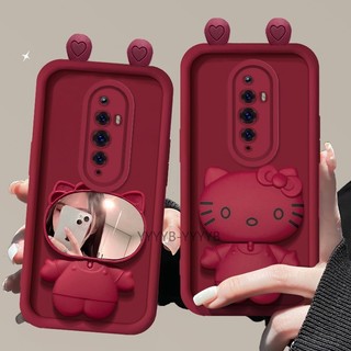 Ốp Lưng Cho OPPO Reno 2F Reno 2 Reno Silicone TPU Mềm Ốp Lưng Hoạt Hình Dễ Thương Mèo Giá Đỡ Điện Thoại Chống Rơi Và Chống Sốc camera Điện Thoại Full Cover