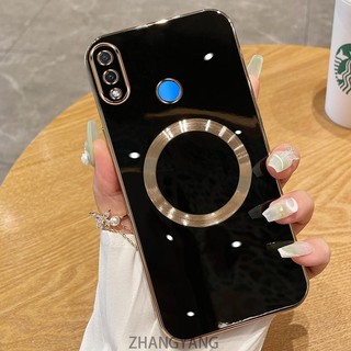 Ốp lưng Huawei nova 3i nova 3 Vỏ điện thoại TPU silicon mạ điện với vỏ mềm hút từ tính đơn giản và ống kính chống rơi