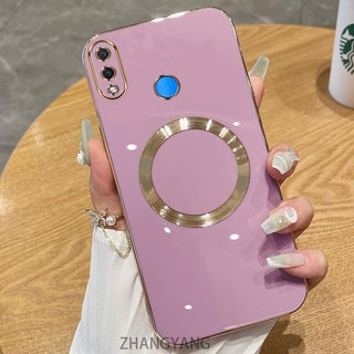 Ốp lưng Huawei nova 3i nova 3 Vỏ điện thoại TPU silicon mạ điện với vỏ mềm hút từ tính đơn giản và ống kính chống rơi