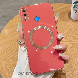 Ốp lưng Huawei nova 3i nova 3 Vỏ điện thoại TPU silicon mạ điện với vỏ mềm hút từ tính đơn giản và ống kính chống rơi