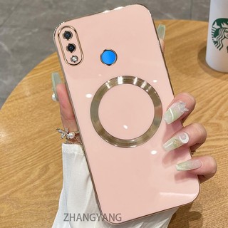 Ốp lưng Huawei nova 3i nova 3 Vỏ điện thoại TPU silicon mạ điện với vỏ mềm hút từ tính đơn giản và ống kính chống rơi