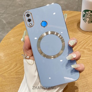 Ốp lưng Huawei nova 3i nova 3 Vỏ điện thoại TPU silicon mạ điện với vỏ mềm hút từ tính đơn giản và ống kính chống rơi