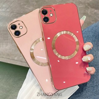 Ốp lưng iPhone 11 11 pro 11 pro max Ốp điện thoại TPU silicon mạ điện với vỏ mềm hút từ tính đơn giản và ống kính chống rơi
