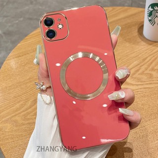 Ốp lưng iPhone 11 11 pro 11 pro max Ốp điện thoại TPU silicon mạ điện với vỏ mềm hút từ tính đơn giản và ống kính chống rơi