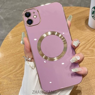 Ốp lưng iPhone 11 11 pro 11 pro max Ốp điện thoại TPU silicon mạ điện với vỏ mềm hút từ tính đơn giản và ống kính chống rơi