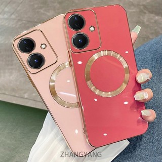 Ốp lưng OPPO A79 5G Vỏ điện thoại TPU silicon mạ điện với vỏ mềm hút từ tính đơn giản và ống kính chống rơi