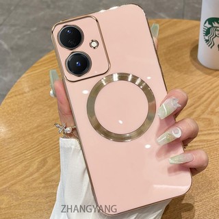 Ốp lưng OPPO A79 5G Vỏ điện thoại TPU silicon mạ điện với vỏ mềm hút từ tính đơn giản và ống kính chống rơi