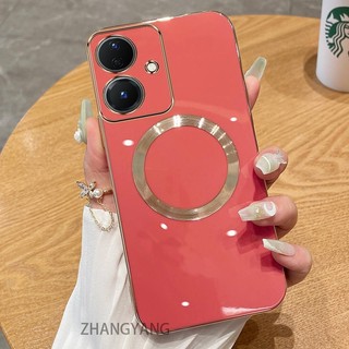 Ốp lưng OPPO A79 5G Vỏ điện thoại TPU silicon mạ điện với vỏ mềm hút từ tính đơn giản và ống kính chống rơi