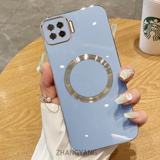 Ốp điện thoại TPU silicon mạ điện cho OPPO A73 4G A93 4G F17 F17 PRO reno 4F với vỏ mềm hút từ tính đơn giản và ống kính chống rơi