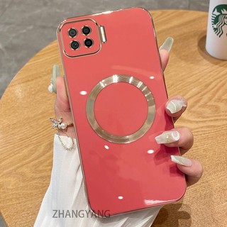 Ốp điện thoại TPU silicon mạ điện cho OPPO A73 4G A93 4G F17 F17 PRO reno 4F với vỏ mềm hút từ tính đơn giản và ống kính chống rơi