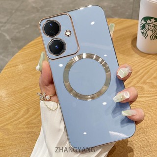 Ốp lưng OPPO A79 5G Vỏ điện thoại TPU silicon mạ điện với vỏ mềm hút từ tính đơn giản và ống kính chống rơi