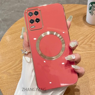 Ốp lưng OPPO A54 Vỏ điện thoại TPU silicon mạ điện với vỏ mềm hút từ tính đơn giản và ống kính chống rơi