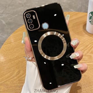 Ốp điện thoại OPPO A53 2020 A33 2020 Vỏ điện thoại TPU silicon mạ điện với vỏ mềm hút từ tính đơn giản và ống kính chống rơi