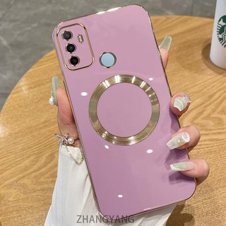Ốp điện thoại OPPO A53 2020 A33 2020 Vỏ điện thoại TPU silicon mạ điện với vỏ mềm hút từ tính đơn giản và ống kính chống rơi