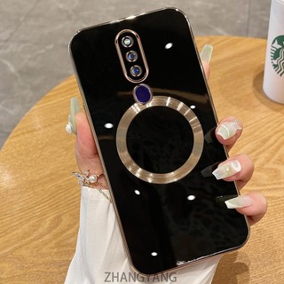 Ốp điện thoại OPPO F11 Pro F11 Vỏ điện thoại TPU silicon mạ điện với vỏ mềm hút từ tính đơn giản và ống kính chống rơi