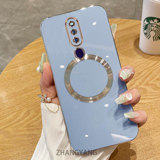 Ốp điện thoại OPPO F11 Pro F11 Vỏ điện thoại TPU silicon mạ điện với vỏ mềm hút từ tính đơn giản và ống kính chống rơi