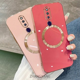 Ốp điện thoại OPPO F11 Pro F11 Vỏ điện thoại TPU silicon mạ điện với vỏ mềm hút từ tính đơn giản và ống kính chống rơi