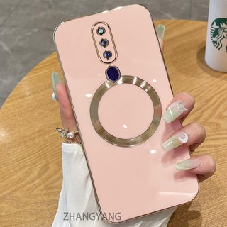 Ốp điện thoại OPPO F11 Pro F11 Vỏ điện thoại TPU silicon mạ điện với vỏ mềm hút từ tính đơn giản và ống kính chống rơi