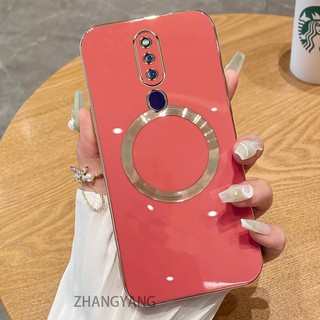 Ốp điện thoại OPPO F11 Pro F11 Vỏ điện thoại TPU silicon mạ điện với vỏ mềm hút từ tính đơn giản và ống kính chống rơi