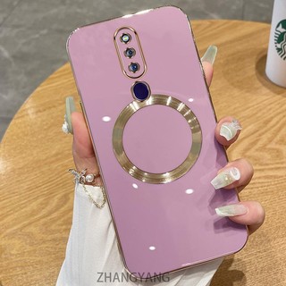 Ốp điện thoại OPPO F11 Pro F11 Vỏ điện thoại TPU silicon mạ điện với vỏ mềm hút từ tính đơn giản và ống kính chống rơi