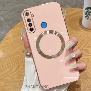 Ốp lưng Realme 5 5i 5s 6i c3 5 Pro Vỏ điện thoại TPU silicon mạ điện với vỏ mềm hút từ tính đơn giản và ống kính chống rơi