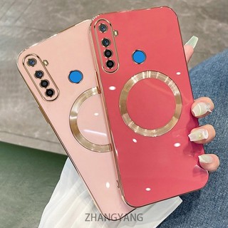 Ốp lưng Realme 5 5i 5s 6i c3 5 Pro Vỏ điện thoại TPU silicon mạ điện với vỏ mềm hút từ tính đơn giản và ống kính chống rơi