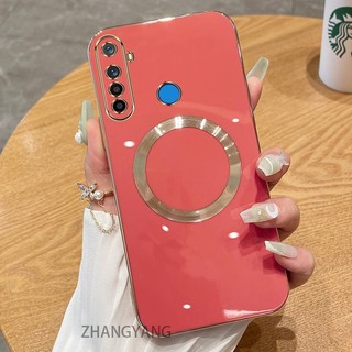 Ốp lưng Realme 5 5i 5s 6i c3 5 Pro Vỏ điện thoại TPU silicon mạ điện với vỏ mềm hút từ tính đơn giản và ống kính chống rơi
