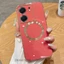 Ốp lưng Redmi 13c Vỏ điện thoại TPU silicon mạ điện với vỏ mềm hút từ tính đơn giản và ống kính chống rơi