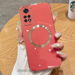 Redmi note 11 4G note 11s 4G note 11 pro 4G Ốp điện thoại TPU silicon mạ điện với vỏ mềm hút từ tính đơn giản và ống kính chống rơi