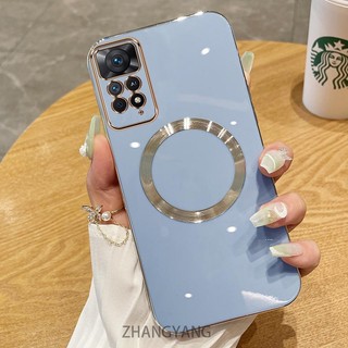 Ốp lưng Redmi note 11 pro 4G note 11 pro 5G Vỏ điện thoại TPU silicon mạ điện với vỏ mềm hút từ tính đơn giản và ống kính chống rơi