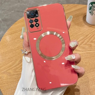 Ốp lưng Redmi note 11 pro 4G note 11 pro 5G Vỏ điện thoại TPU silicon mạ điện với vỏ mềm hút từ tính đơn giản và ống kính chống rơi